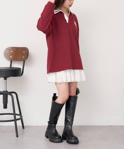 RAY CASSIN（レイカズン）の「【2025SS】ラグビーシャツ　/　ポロシャツ（Tシャツ/カットソー・レディース・アイボリー/ホワイト系その他2/レッド/ネイビー・FREE）」の16枚目の写真