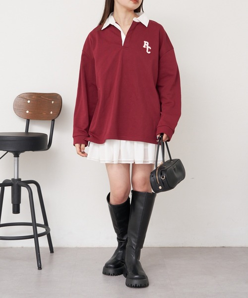 RAY CASSIN（レイカズン）の「【2025SS】ラグビーシャツ　/　ポロシャツ（Tシャツ/カットソー・レディース・アイボリー/ホワイト系その他2/レッド/ネイビー・FREE）」の15枚目の写真