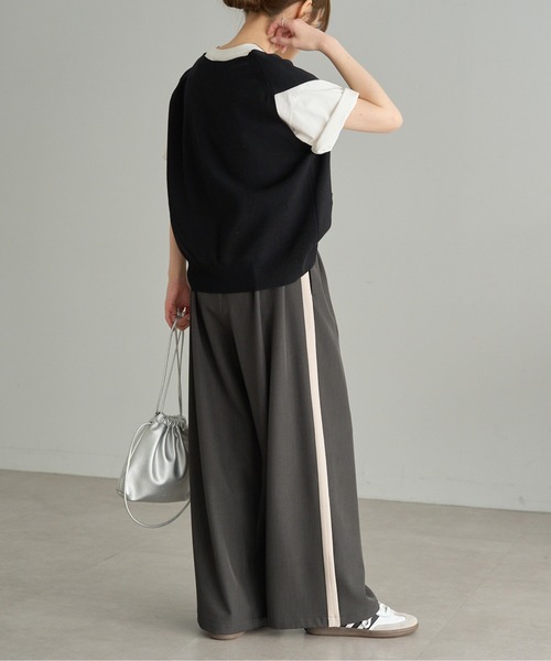 PUAL CE CIN（ピュアルセシン）の「サイドラインデザインパンツ（その他パンツ・レディース・グレー/ベージュ/スミクロ・FREE）」の9枚目の写真