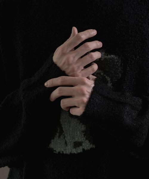 LUCY（ルーシー）の「LUCY/ブークレジャガードニットプルオーバー（ニット/セーター・メンズ・ブラック・MEDIUM/LARGE）」の4枚目の写真