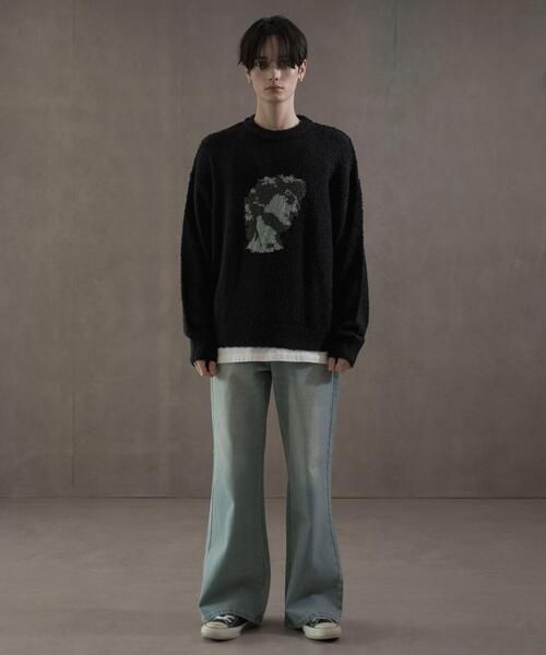 LUCY（ルーシー）の「LUCY/ブークレジャガードニットプルオーバー（ニット/セーター・メンズ・ブラック・MEDIUM/LARGE）」の8枚目の写真