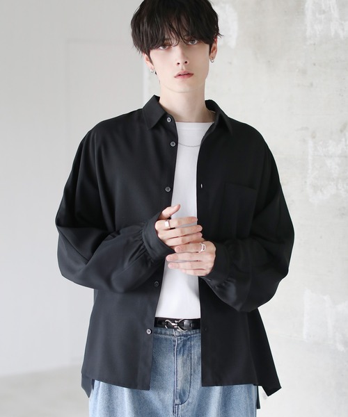 レア関係者用　wbc コンベンション　シャツ 防シワ】コンフォートリラックスドルマン長袖シャツ（シャツ/ブラウス