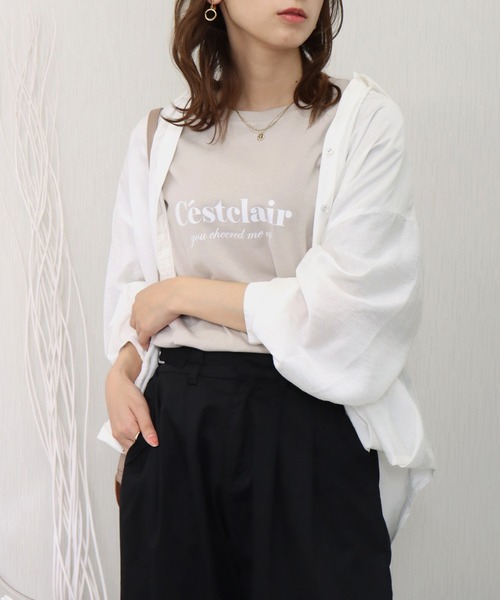 libelle more(リベル モア)の「微光沢シワ加工 裾タック微シアーシャツ(シャツ/ブラウス・レディース・イエロー/オフホワイト/サックスブルー/ブラック・M/L)」の17枚目の写真