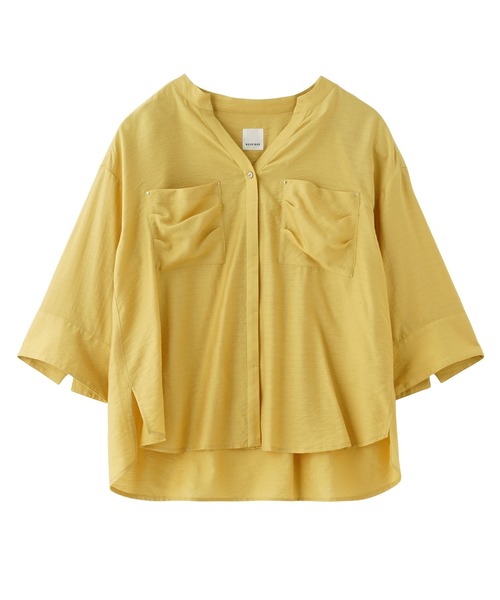 ROSE BUD(ローズバッド)の「SKIPPER BLOUSE(シャツ/ブラウス・レディース・イエロー/ホワイト/ブラック/パープル・ONE SIZE)」の4枚目の写真
