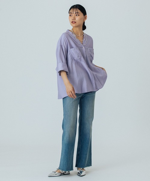 ROSE BUD(ローズバッド)の「SKIPPER BLOUSE(シャツ/ブラウス・レディース・イエロー/ホワイト/ブラック/パープル・ONE SIZE)」の17枚目の写真