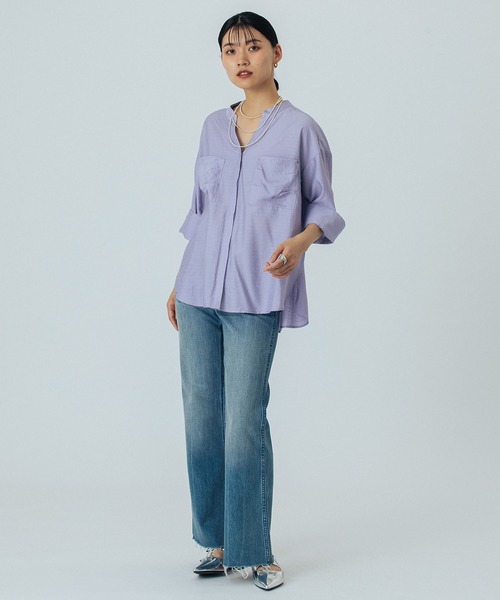 ROSE BUD(ローズバッド)の「SKIPPER BLOUSE(シャツ/ブラウス・レディース・イエロー/ホワイト/ブラック/パープル・ONE SIZE)」の18枚目の写真