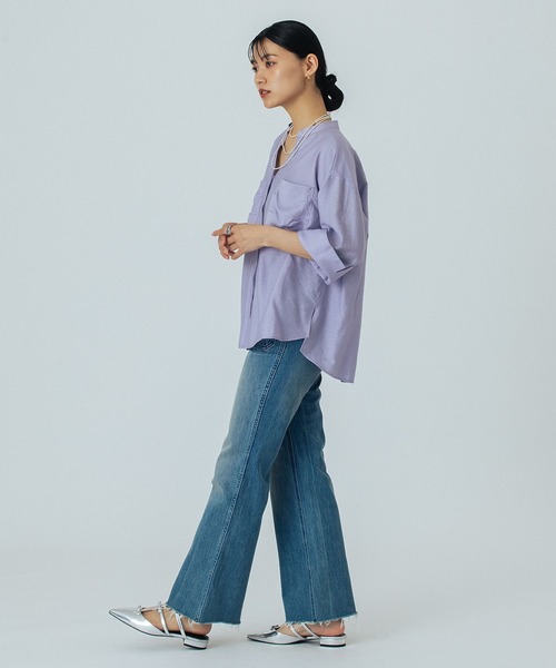 ROSE BUD(ローズバッド)の「SKIPPER BLOUSE(シャツ/ブラウス・レディース・イエロー/ホワイト/ブラック/パープル・ONE SIZE)」の19枚目の写真