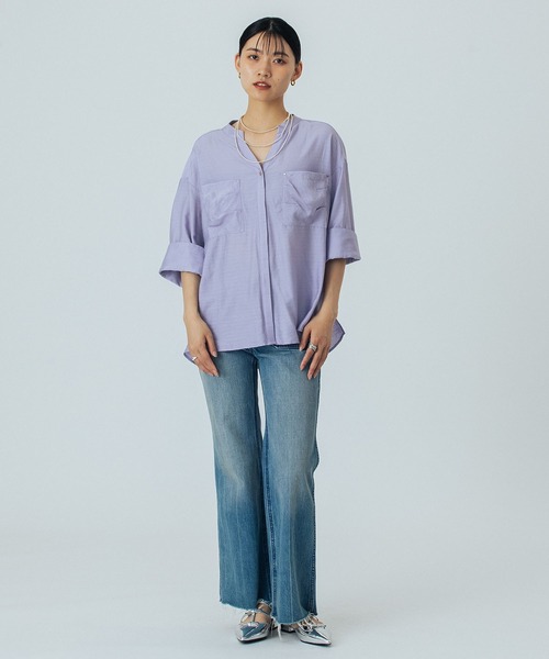 ROSE BUD(ローズバッド)の「SKIPPER BLOUSE(シャツ/ブラウス・レディース・イエロー/ホワイト/ブラック/パープル・ONE SIZE)」の16枚目の写真