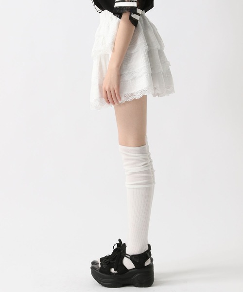 FOREVER 21（フォーエバー トゥエンティーワン）の「【2025SS】コットンレースミニスカート（スカート・レディース・オフホワイト/ブラック・FREE）」の17枚目の写真