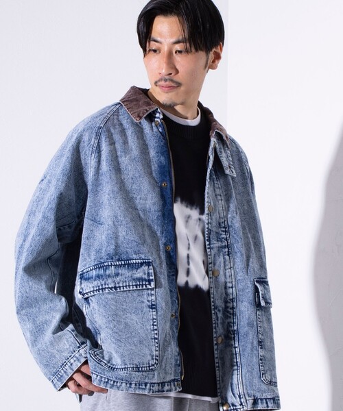GLOSTER(グロスター)の「【GLOSTER/グロスター】衿コール デニムジャケット ハンティングジャケット(ブルゾン・メンズ・インディゴブルー/ブラック・M/L/XL)」の19枚目の写真