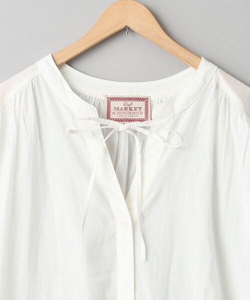 coen（コーエン）の「MARKET（マーケット）マエアキギャザー シャツ ワンピース（シャツワンピース・レディース・ブラック/ネイビー/オフホワイト・FREE）」の19枚目の写真