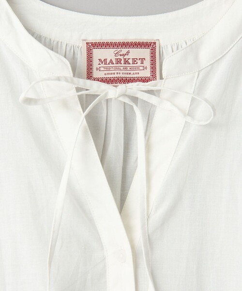 coen（コーエン）の「MARKET（マーケット）マエアキギャザー シャツ ワンピース（シャツワンピース・レディース・ブラック/ネイビー/オフホワイト・FREE）」の22枚目の写真