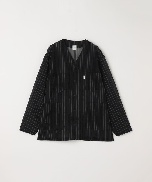 SHIPS any（シップス エニィ）の「【SHIPS any別注】迷迭香: シアー メッシュ プリント ノーカラー シャツ ジャケット◇（シャツ/ブラウス・メンズ・ベージュ/ブルー/ブラック・02/03）」の20枚目の写真