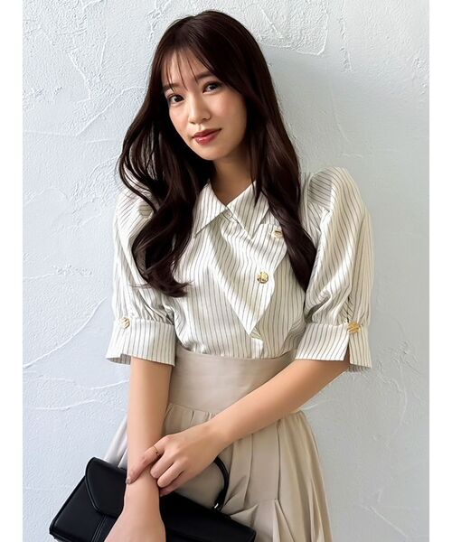 dazzlin（ダズリン）の「マルチボタンデザインブラウス（シャツ/ブラウス・レディース・オフホワイト/グレー/その他1/ネイビー/グリーン・FREE）」の13枚目の写真