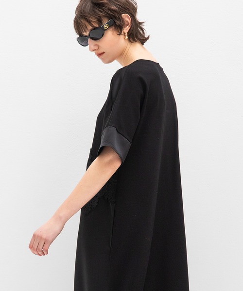 AULA AILA（アウラアイラ）の「パーツレースカットアンドソウンワンピース（ワンピース・レディース・ブラック/ラベンダー/オフホワイト・0）」の19枚目の写真