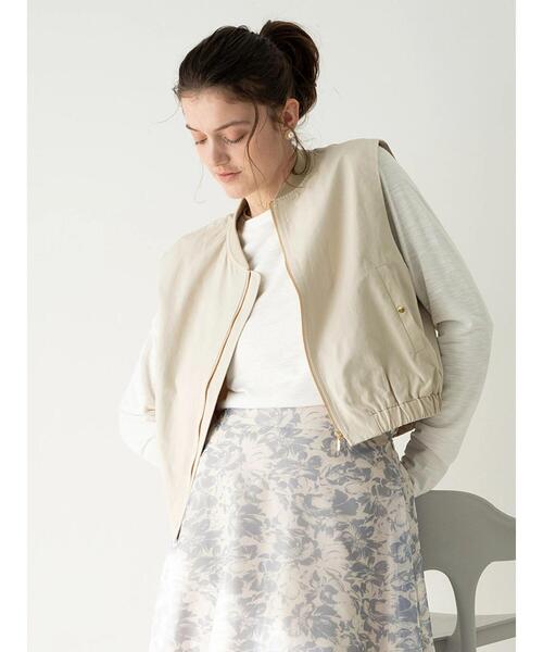 Te chichi TERRASSE（テチチテラス）の「MA-1ショートベスト《2025spring catalog item》（ベスト・レディース・ベージュ/カーキ・F）」の10枚目の写真