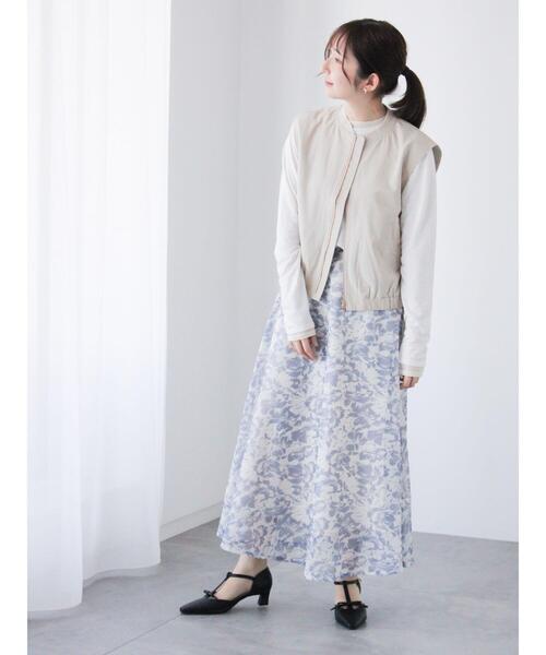 Te chichi TERRASSE（テチチテラス）の「MA-1ショートベスト《2025spring catalog item》（ベスト・レディース・ベージュ/カーキ・F）」の6枚目の写真
