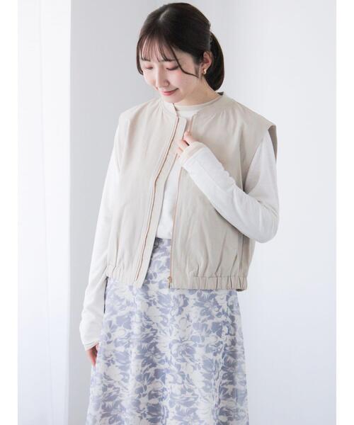 Te chichi TERRASSE（テチチテラス）の「MA-1ショートベスト《2025spring catalog item》（ベスト・レディース・ベージュ/カーキ・F）」の5枚目の写真