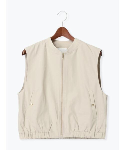 Te chichi TERRASSE（テチチテラス）の「MA-1ショートベスト《2025spring catalog item》（ベスト・レディース・ベージュ/カーキ・F）」の3枚目の写真