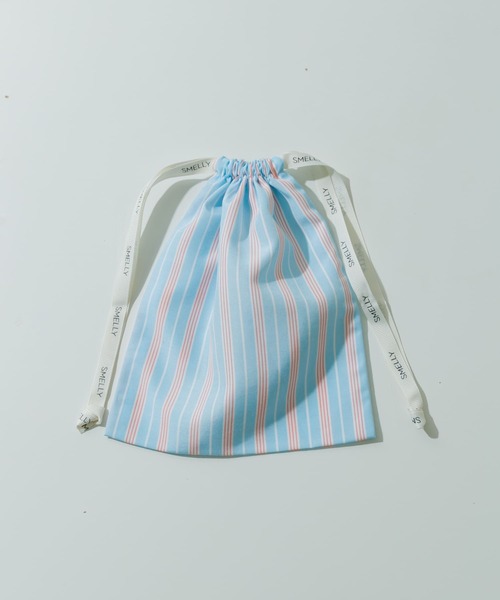 SMELLY（スメリー）の「『WEB/一部店舗限定』プリントキンチャクポーチ（ポーチ・レディース・ブルー系その他/チェック/ドット/ストライプ/アイボリー/ブラック系その他・SMALL）」の11枚目の写真