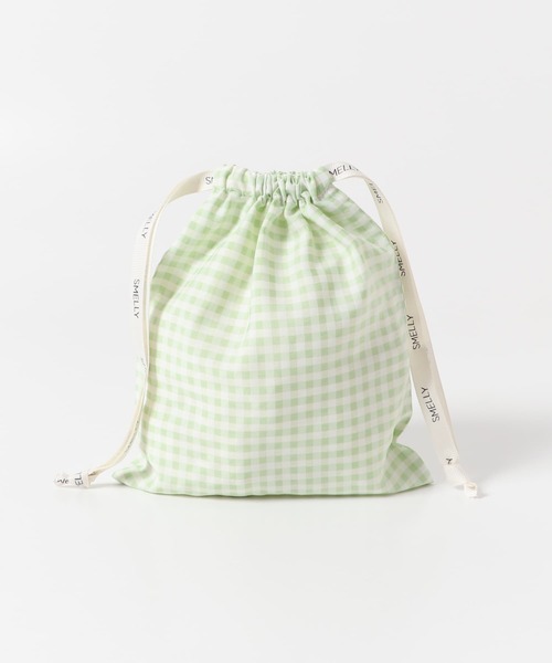 SMELLY（スメリー）の「『WEB/一部店舗限定』プリントキンチャクポーチ（ポーチ・レディース・ブルー系その他/チェック/ドット/ストライプ/アイボリー/ブラック系その他・SMALL）」の16枚目の写真