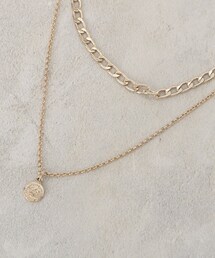 ミニコイン2連チェーンネックレス