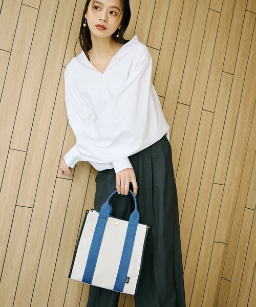 Breath TOPKAPI(ブレストプカピ)の「【Breath TOPKAPI】THE CANVAS ザ キャンバス スクエア ミニ トートバッグ(トートバッグ・レディース・ブルー/ブラック・FREE)」の20枚目の写真