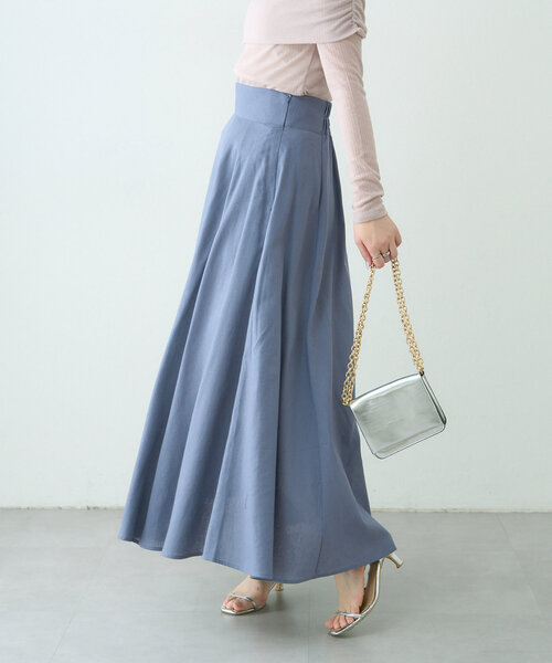 【専用】natural couture ❁⃘ スカート2点まとめ売り セール】綿麻ハイウエストサーキュラースカート（スカート
