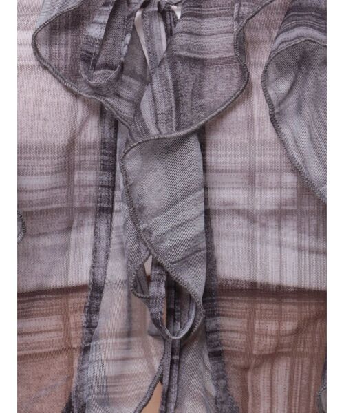 EMODA（エモダ）の「ラッフルハングクロップドブラウス（シャツ/ブラウス・レディース・グレー/ホワイト/ブルー・FREE）」の15枚目の写真