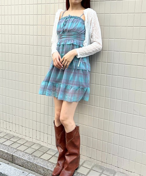 sevens(セブンズ)の「【sevens】OP ボリュームキャミミニワンピース(ワンピース・レディース・ブルー・FREE)」の17枚目の写真
