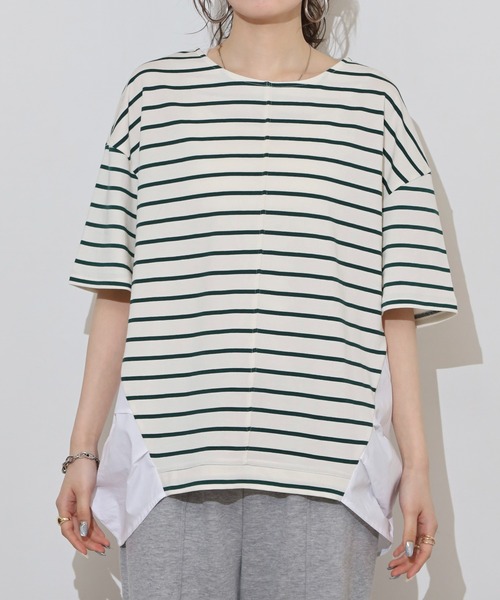 Arinomama(アリノママ)の「異素材切替タックトップス(Tシャツ/カットソー・レディース・イエロー系/グリーン系その他/レッド系/グレー系その他・FREE)」の15枚目の写真