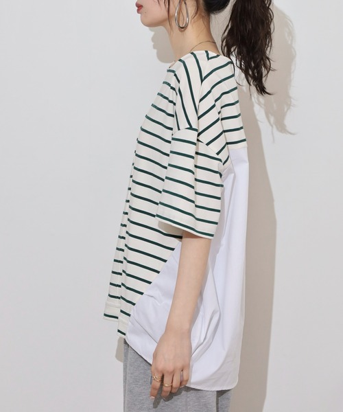 Arinomama(アリノママ)の「異素材切替タックトップス(Tシャツ/カットソー・レディース・イエロー系/グリーン系その他/レッド系/グレー系その他・FREE)」の16枚目の写真