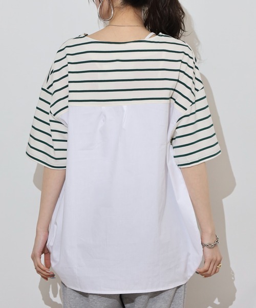 Arinomama(アリノママ)の「異素材切替タックトップス(Tシャツ/カットソー・レディース・イエロー系/グリーン系その他/レッド系/グレー系その他・FREE)」の17枚目の写真