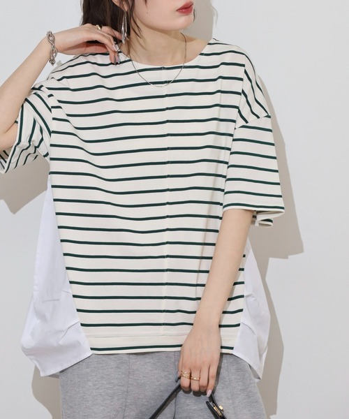 Arinomama(アリノママ)の「異素材切替タックトップス(Tシャツ/カットソー・レディース・イエロー系/グリーン系その他/レッド系/グレー系その他・FREE)」の22枚目の写真