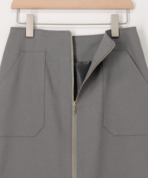 MICO COULIER（ミコクリエ）の「DRYホップサック フロントファスナースカート（スカート・レディース・ベージュ/グレー/ブラック・36/38）」の18枚目の写真