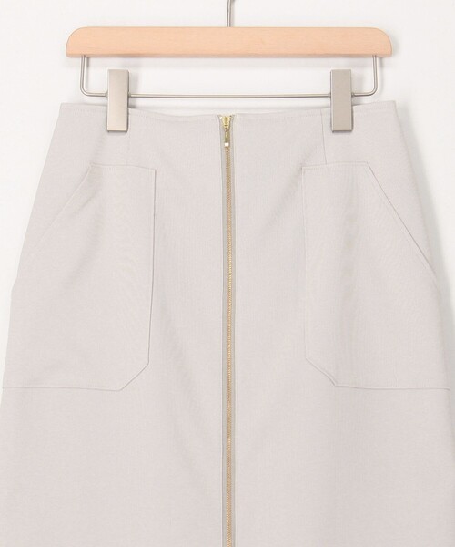 MICO COULIER（ミコクリエ）の「DRYホップサック フロントファスナースカート（スカート・レディース・ベージュ/グレー/ブラック・36/38）」の14枚目の写真