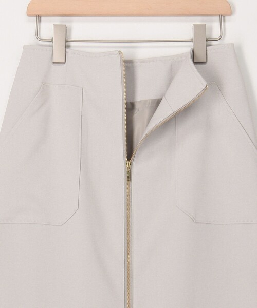 MICO COULIER（ミコクリエ）の「DRYホップサック フロントファスナースカート（スカート・レディース・ベージュ/グレー/ブラック・36/38）」の10枚目の写真