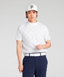 PUMA プーマ メンズ ゴルフ SB アーガイル AOP モックネック 半袖 シャツ