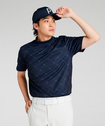PUMA プーマ メンズ ゴルフ SB アーガイル AOP モックネック 半袖 シャツ