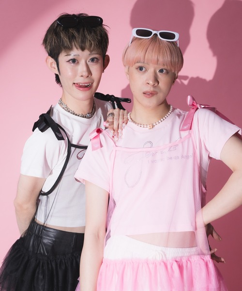 セール】ててみ - チュールキャミトップス made in INTER FACTORY