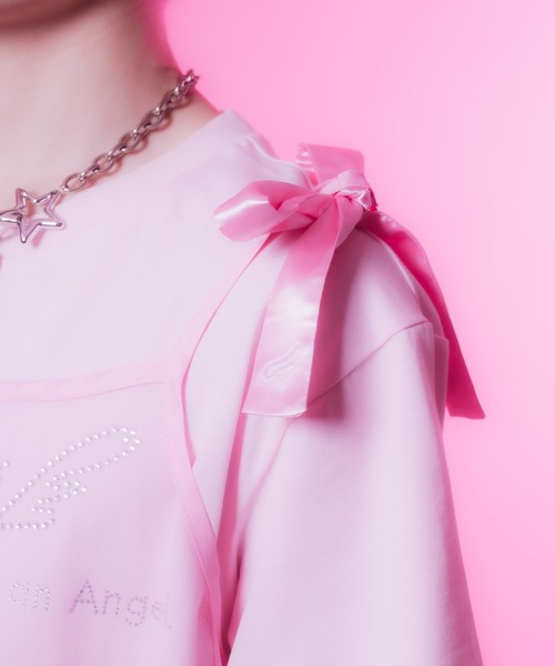 INTER FACTORY(インターファクトリー)の「ててみ - チュールキャミトップス made in INTER FACTORY(その他トップス・レディース・ピンク/ブラック・FREE)」の19枚目の写真