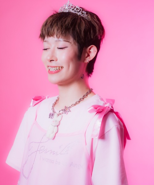 INTER FACTORY(インターファクトリー)の「ててみ - チュールキャミトップス made in INTER FACTORY(その他トップス・レディース・ピンク/ブラック・FREE)」の20枚目の写真