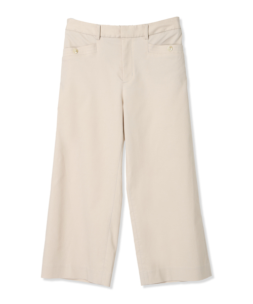 Petit Honfleur(プチオンフルール)の「ストレッチクロップドパンツ【ウエストゴム】(スラックス・レディース・ネイビー/ベージュ・M/L)」の17枚目の写真