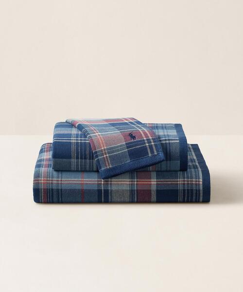 【3037】RALPH LAUREN 大判バスタオル タオルケット ブルー 3037】RALPH LAUREN 大判バスタオル タオルケット ブルー