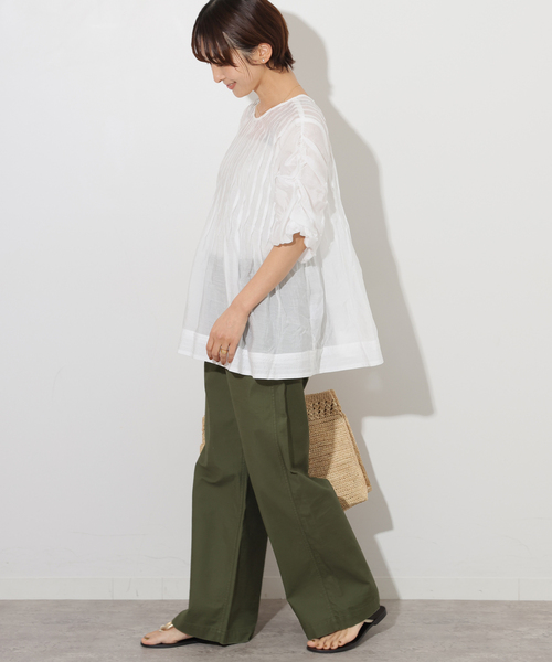 Torrazzo Donna（トラッゾドンナ）の「【TORRAZZO DONNA/トラッゾドンナ】2WAY TACK TOPS：ブラウス（シャツ/ブラウス・レディース・サックスブルー/ブラック/ホワイト・FREE）」の22枚目の写真