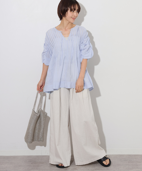 TORRAZZO DONNA/トラッゾドンナ】2WAY TACK TOPS：ブラウス（シャツ 