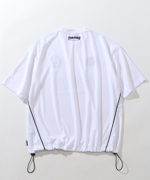 THRASHER(スラッシャー)の「【THRASHER/スラッシャー】オーバーサイズ パイピングデザイン 半袖ゲームシャツ(Tシャツ/カットソー・メンズ・ホワイト/ブラック/グリーン・M/L/XL)」の5枚目の写真