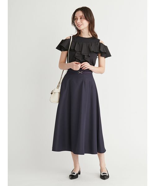 EMMEL REFINDS フライスフリル 2WAY Tシャツ EMMEL REFINES＞EM フライス フリル 2WAY Tシャツ（EMMEL