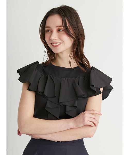 ほぼ未使用品 ラッフルフリルトップス 希少品 2Wayラッフルフリルトップス（Tシャツ/カットソー）｜CELFORD