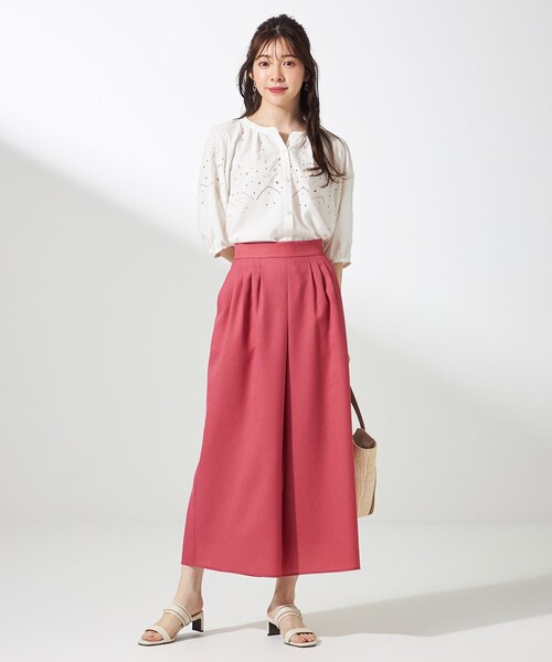 ANY SIS(エニィスィス)の「スムージーポリエステルタックフレア パンツ(その他パンツ・レディース・ダルブルー系/ネイビー系/ライトグリーン系9/レッド系/ダークブラウン系9・1/2/3)」の13枚目の写真